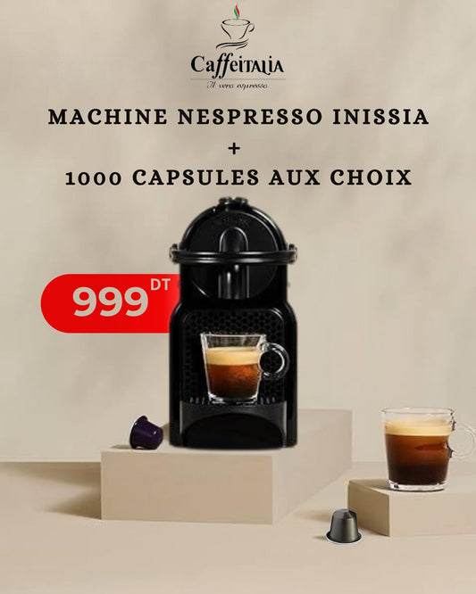 PROMOTION MACHINE INISSIA NESPRESSO  + 1000 CAPSULES