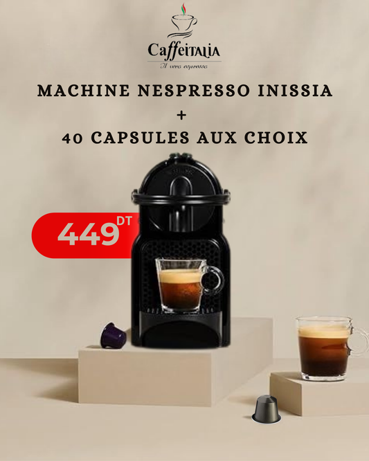 Machine Nespresso Inissia +40 CAPSULES